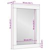 vidaXL Bathroom Mirror brown 50 x 70 x 3 cm Solid Acacia wood