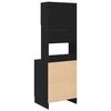 vidaXL Kitchen Sideboard with Shelf 2 pcs Black Oak 60 x 50 x 180 cm