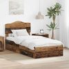 vidaXL Bed Frame with Headboard Old Wood 100 x 200 cm Engineered Wood