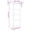 vidaXL Sliding Door ORKDAL Brown 83 x 232 cm Solid Pine Wood