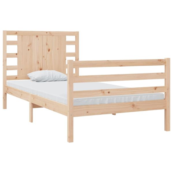 vidaXL Bed Frame without Mattress 90x190 cm Single Solid Wood Pine