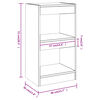 vidaXL Book Cabinet/Room Divider Sonoma Oak 40x30x72 cm
