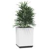 vidaXL Planters 2 pcs White 30x30x37 cm Polypropylene