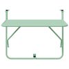 vidaXL Hanging Balcony Table Mint green 60 x 39 x 65 cm Steel