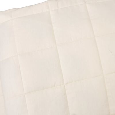 vidaXL Weighted Blanket Light Cream 152x203 cm 7 kg Fabric