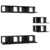 vidaXL TV Cabinet Set Wall-mounted 6 pcs Black Oak Engineered Wood