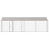 vidaXL Dog Cage with Roof Silver 800 x 200 x 258 cm Steel and PE