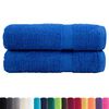 vidaXL Premium Hand Towels "SOLUND" 2 pcs Blue 50x100 cm 600 gsm