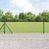 vidaXL Fence Post Green 10 x 0.4 m (25 mm mesh) Steel and PVC