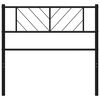 vidaXL Metal Replace Headboard Black 100 cm