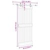 vidaXL Sliding Door with Hardware Set 85x210 cm Solid Wood Pine