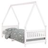 vidaXL Kids Bed Frame White 80x200 cm Solid Wood Pine