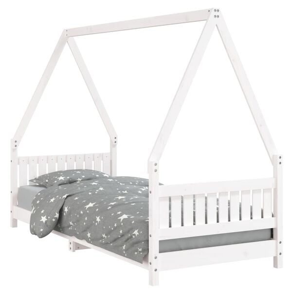 vidaXL Kids Bed Frame White 80x200 cm Solid Wood Pine