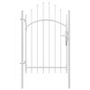 vidaXL Garden Gate Woerden Steel 1x2.25 m White