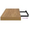 vidaXL Wall Shelf Wall-mounted Brown 80 x 23.5 x 4 cm Engineered Wood
