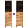 vidaXL Bathroom Cabinet Artisan Oak 38 x 33 x 160 cm Solid Mango Wood