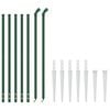 vidaXL Wire Mesh Fence with Spike Anchors Green 1x10 m