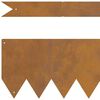 vidaXL Lawn Edging 50 pcs Brown 100 x 0.05 x 15 cm Weathering Steel