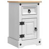 vidaXL Bedside Table Corona White 35 x 32.5 x 58 cm Solid Pine Wood
