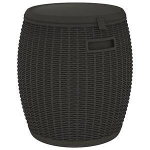 vidaXL 4-in-1 Garden Storage Box Black Polypropylene