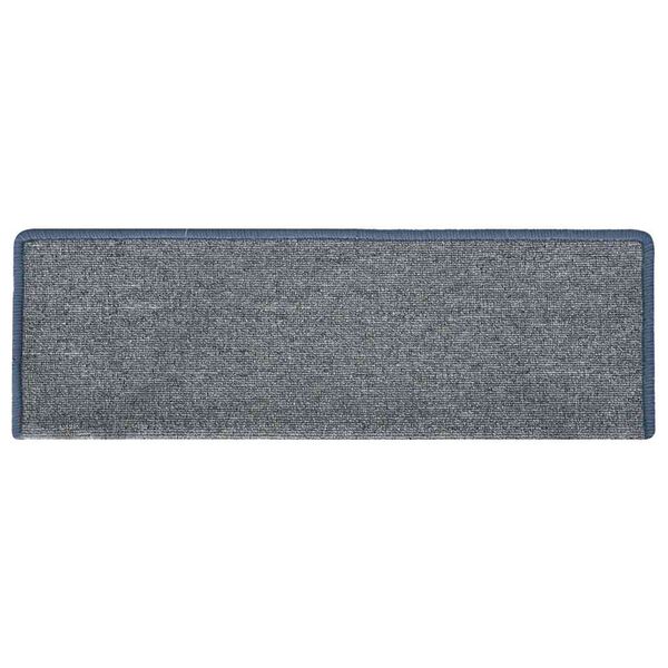 vidaXL Stair Mats 30 pcs 65x21x4 cm Light Grey and Blue Rectangular Edge