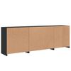 vidaXL Sideboard with LED Lights Black 202x37x67 cm