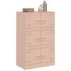 vidaXL Sideboard Pink 67x39x107 cm Steel