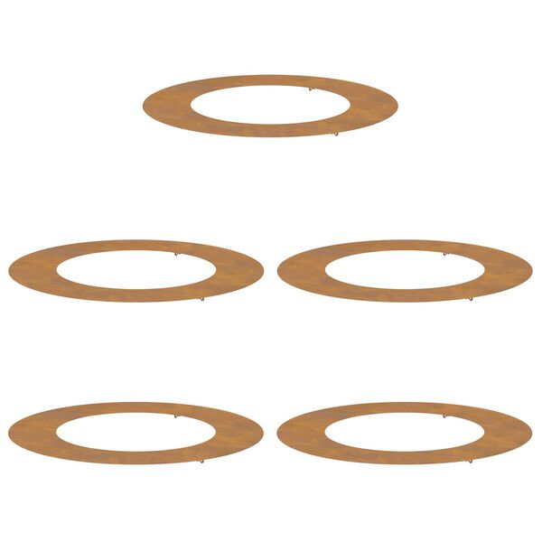 vidaXL suitable for Flat Tree Rings 5 pcs Brown &Oslash;50 / 80 cm