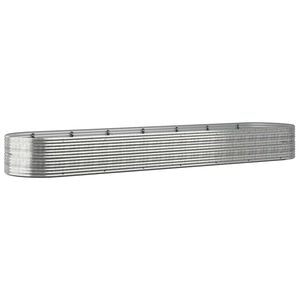 vidaXL Garden Raised Bed Powder-coated Steel 584x140x68 cm Silver