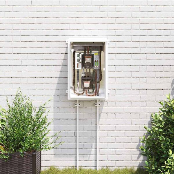 vidaXL Control Cabinet Grey 40 x 20 x 60 cm ABS Plastic