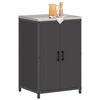 vidaXL Kitchen Storage with Shelf Black 60 x 50 x 92 cm Steel