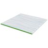 vidaXL Mattress Topper White and Green 200 x 200 x 6 cm Jaquard Fabric