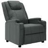 vidaXL Recliner Chair Grey Faux Leather