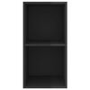 vidaXL Wall-mounted TV Cabinet High Gloss Black 37x37x72 cm Engineered Wood