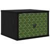 vidaXL Wall-mounted Bedside Cabinet GELEEN Black Oak 36 x 33 x 25 cm