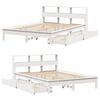 vidaXL Bookcase Bed without Mattress White 140x200 cm Solid Wood Pine