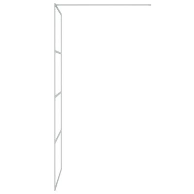 vidaXL Walk-in Shower Wall Silver 90x195 cm Clear ESG Glass