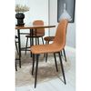 Venture Home Dining Chairs 2 pcs Polar Leather-look Brown and Black
