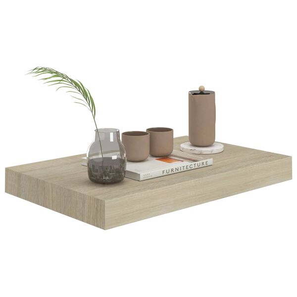 vidaXL Floating Wall Shelf Oak 40x23x3.8 cm MDF