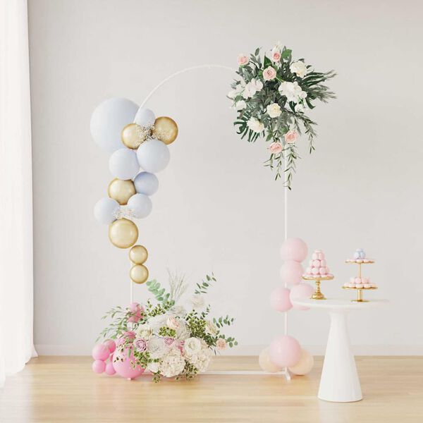 vidaXL Wedding Arch White 100 x 39 x 200 cm Steel