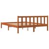 vidaXL Bed Frame without Mattress Wax Brown 150x200 cm King Size Solid Wood Pine