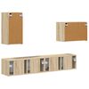 vidaXL TV Wall Cabinet Set 4 pcs Sonoma Oak Engineered Wood