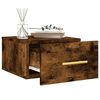 vidaXL Wall-mounted Bedside Cabinet Smoked Oak 35x35x20 cm