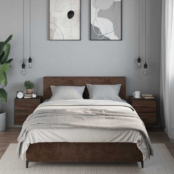 vidaXL Wall-mounted Bedside Cabinets 2 pcs Brown Oak 40x31x39.5 cm