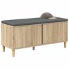 vidaXL Hall Bench with Cushion with Door Sonoma Oak 100 x 38 x 46 cm