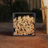 vidaXL Firewood Rack Anthracite 40x40x40 cm Cold-rolled steel