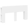 vidaXL Headboard Cabinet with Storage White Engineered Wood