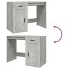 vidaXL Desk Concrete Grey 100x49x75 cm Engineered Wood