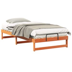 vidaXL Bed Frame Brown 100 x 200 cm Solid Pine Wood