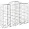 vidaXL Arched Gabion Baskets 3 pcs 200x50x140/160 cm Galvanised Iron